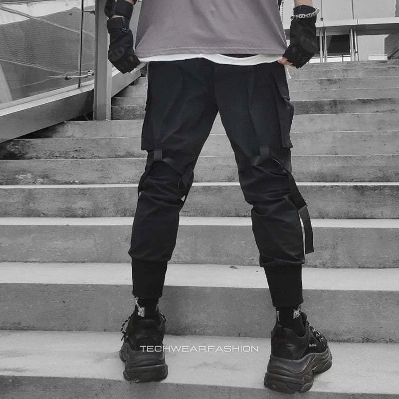 Techwear Ribbon cargo pants