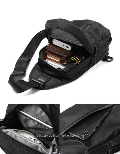 Techwear Small Black Sling Bag