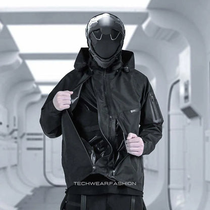 Techwear Tactical Jacket with Hood