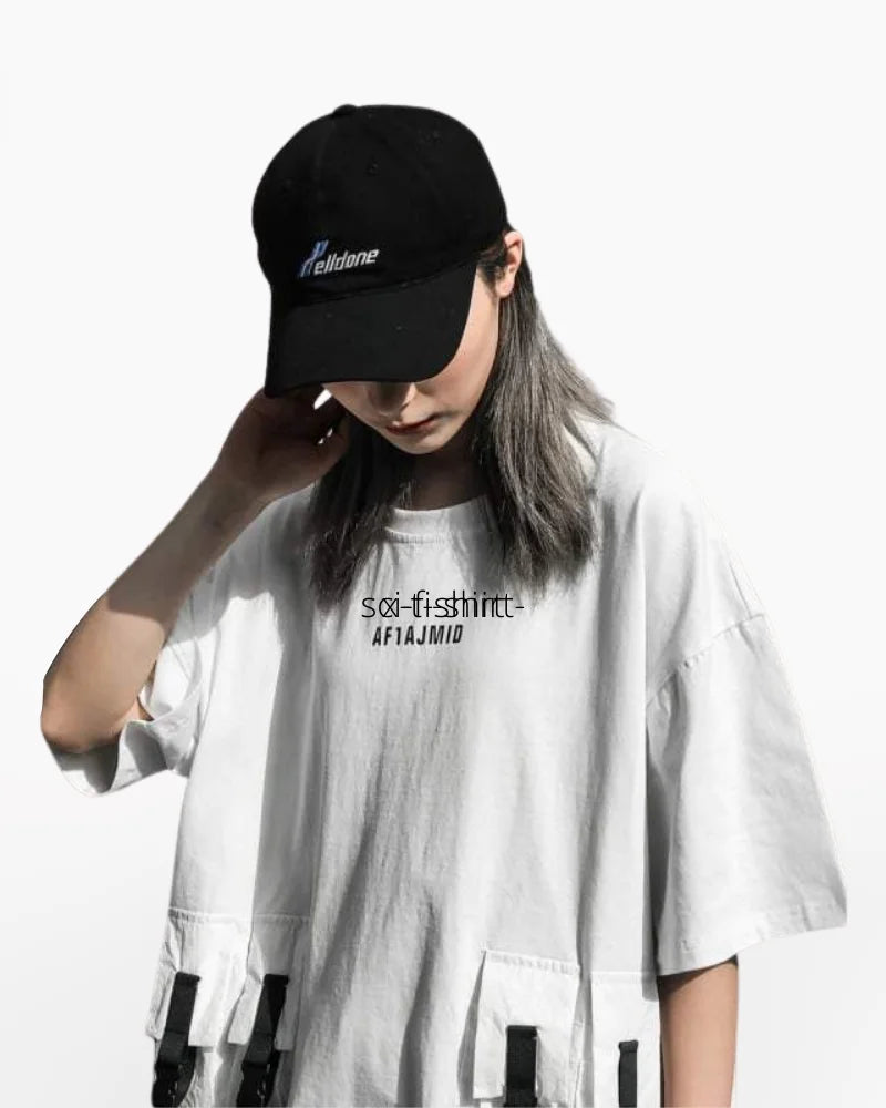 Techwear White Shirt with Pockets