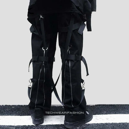 Techwear wide leg cargo pants