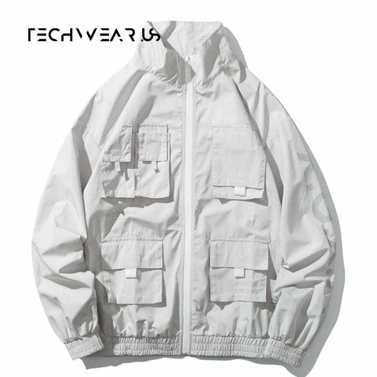 White Techwear Jacket