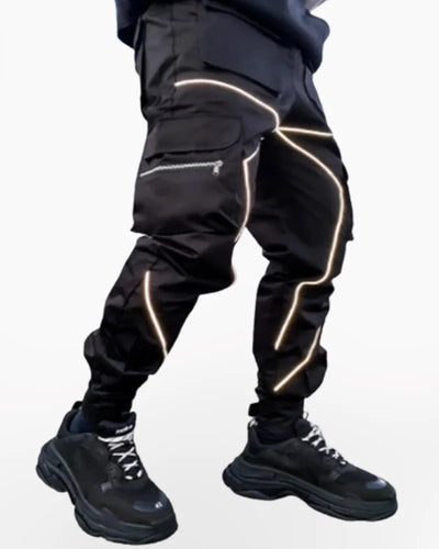 Techwear Black reflective pants